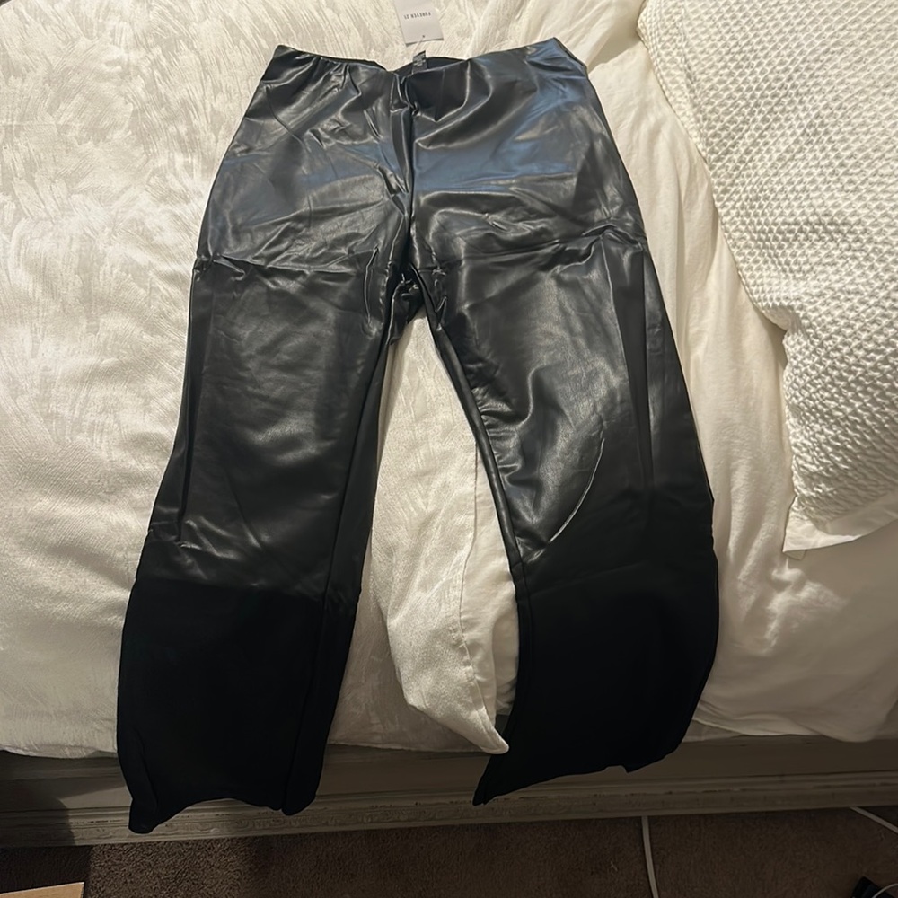 Forever 21 + leather pants